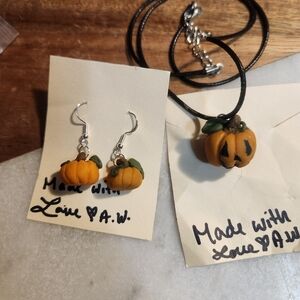 Handcrafted Pumpkin Jewelry Set